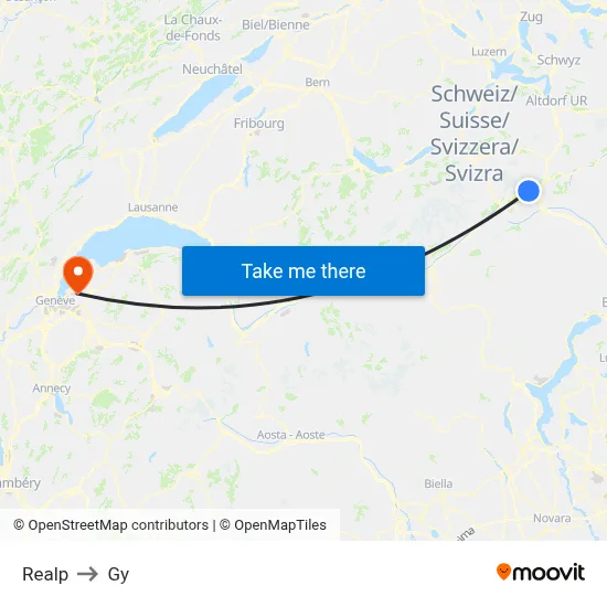 Realp to Gy map