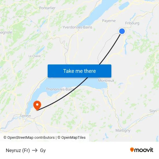 Neyruz (Fr) to Gy map