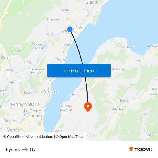 Eysins to Gy map