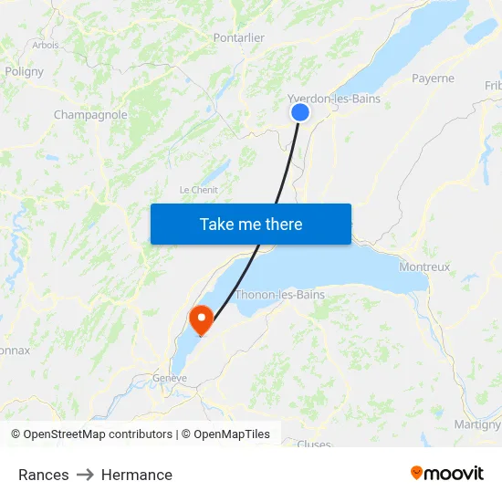 Rances to Hermance map