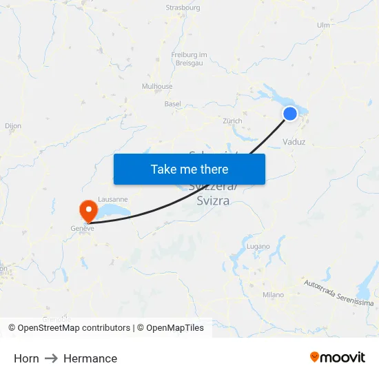 Horn to Hermance map