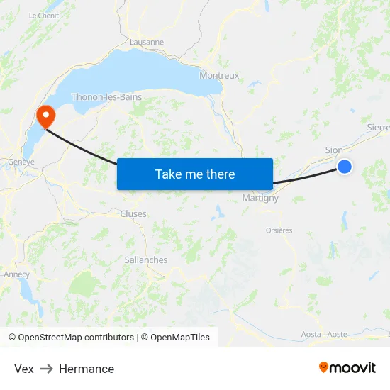 Vex to Hermance map