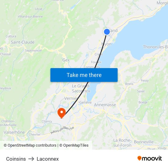 Coinsins to Laconnex map