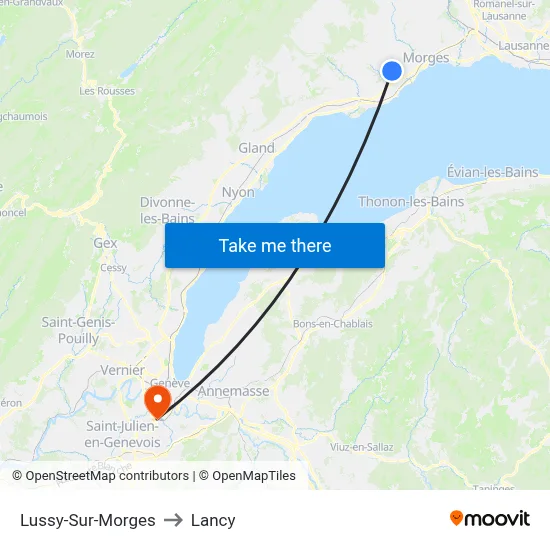 Lussy-Sur-Morges to Lancy map