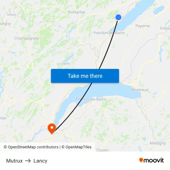 Mutrux to Lancy map