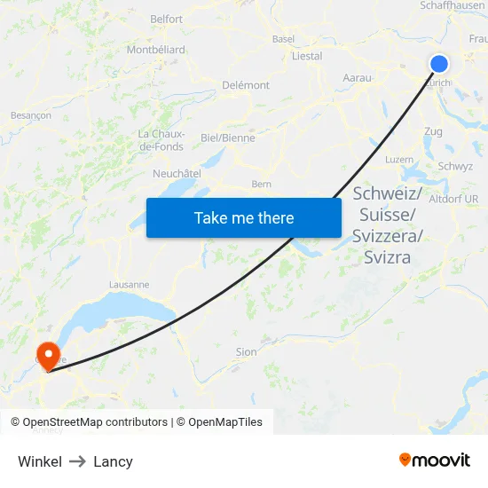 Winkel to Lancy map