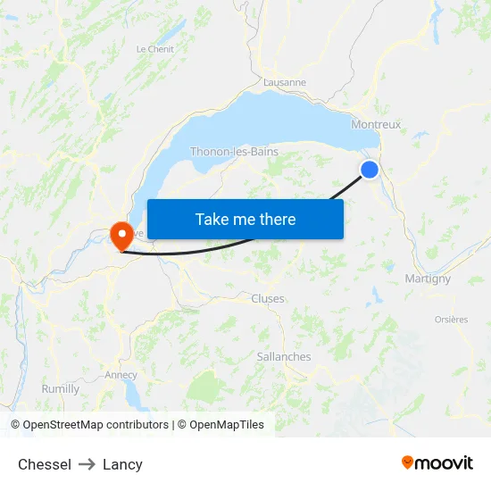 Chessel to Lancy map