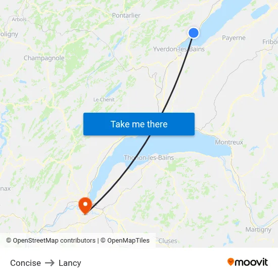 Concise to Lancy map