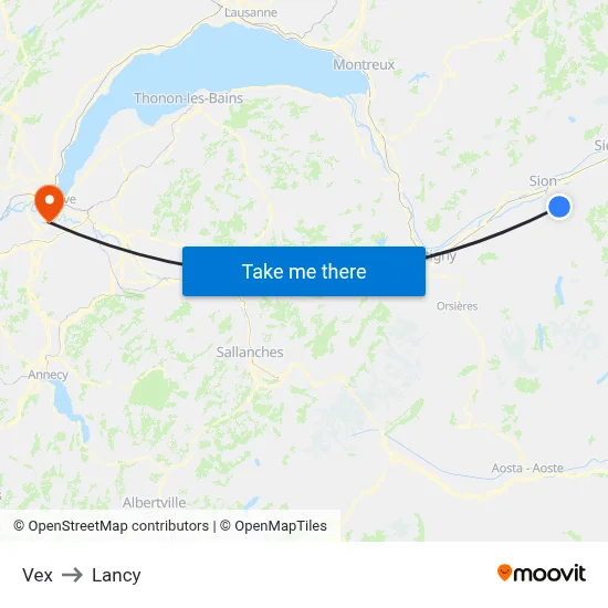 Vex to Lancy map