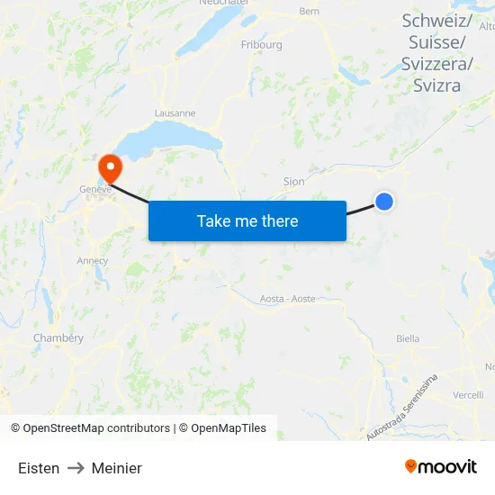 Eisten to Meinier map