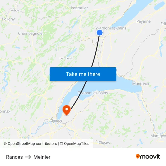 Rances to Meinier map