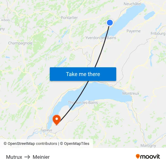 Mutrux to Meinier map