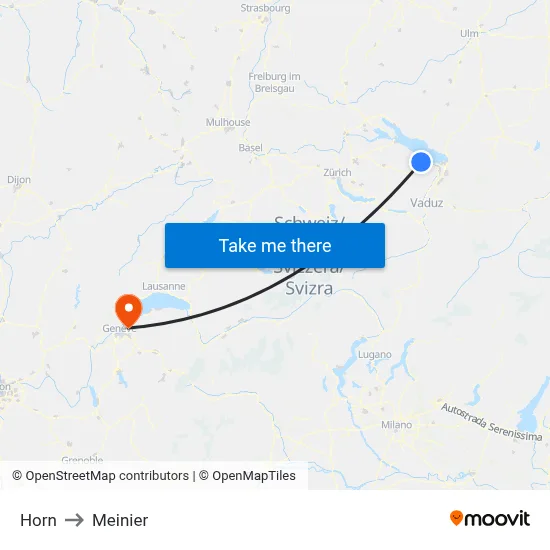 Horn to Meinier map