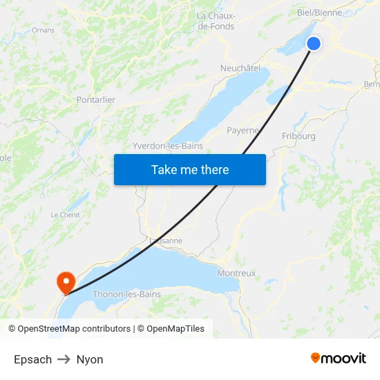 Epsach to Nyon map