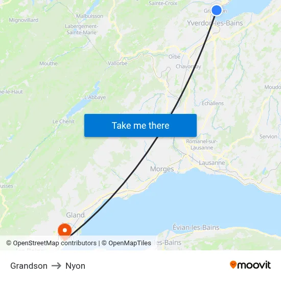 Grandson to Nyon map