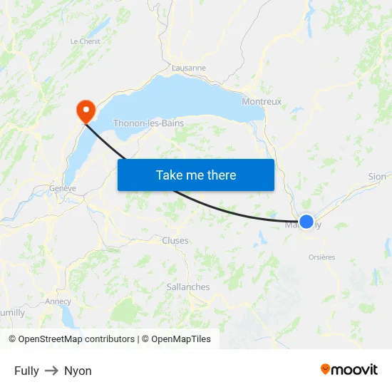 Fully to Nyon map