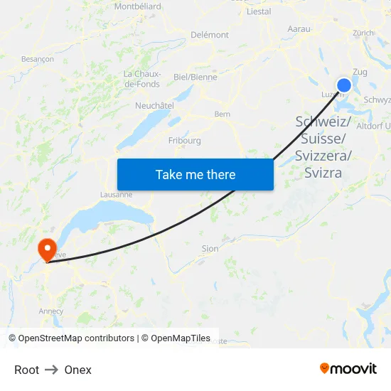Root to Onex map