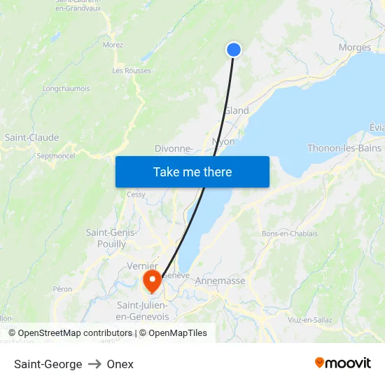 Saint-George to Onex map