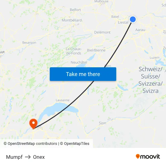 Mumpf to Onex map