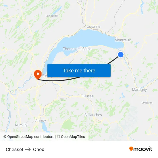 Chessel to Onex map