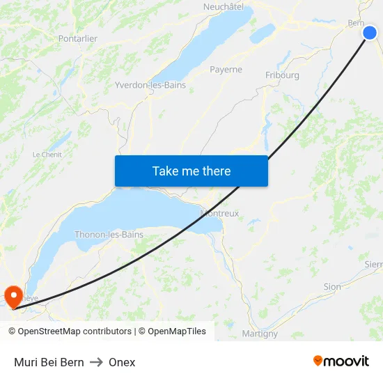 Muri Bei Bern to Onex map