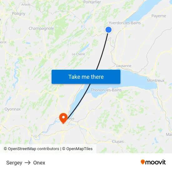 Sergey to Onex map