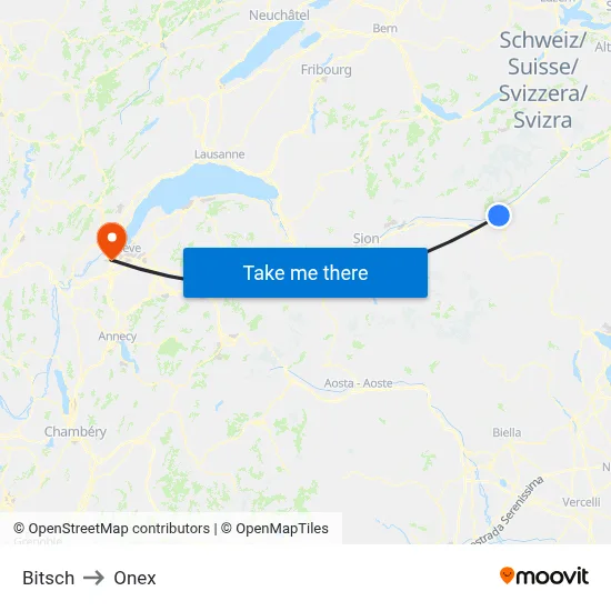 Bitsch to Onex map