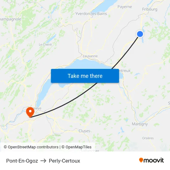 Pont-En-Ogoz to Perly-Certoux map