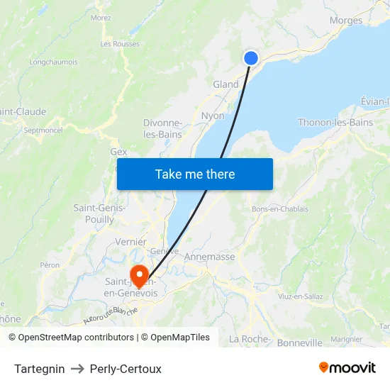 Tartegnin to Perly-Certoux map