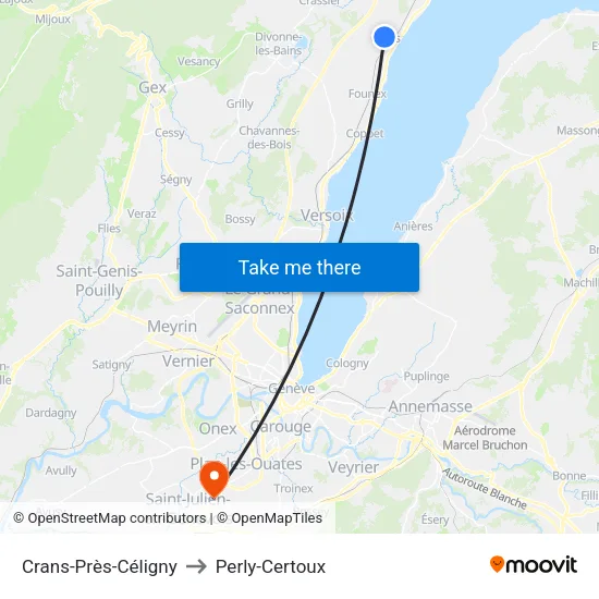 Crans-Près-Céligny to Perly-Certoux map