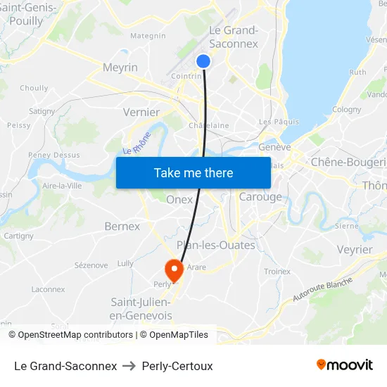 Le Grand-Saconnex to Perly-Certoux map
