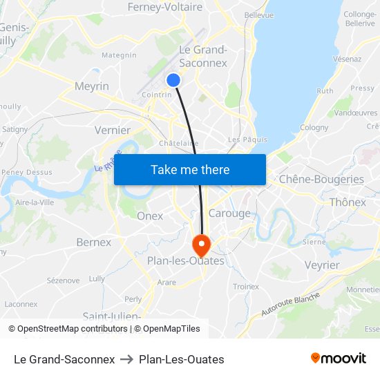 Le Grand-Saconnex to Plan-Les-Ouates map