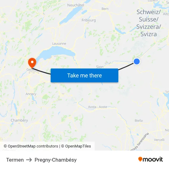 Termen to Pregny-Chambésy map