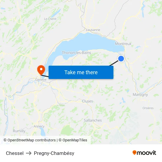 Chessel to Pregny-Chambésy map