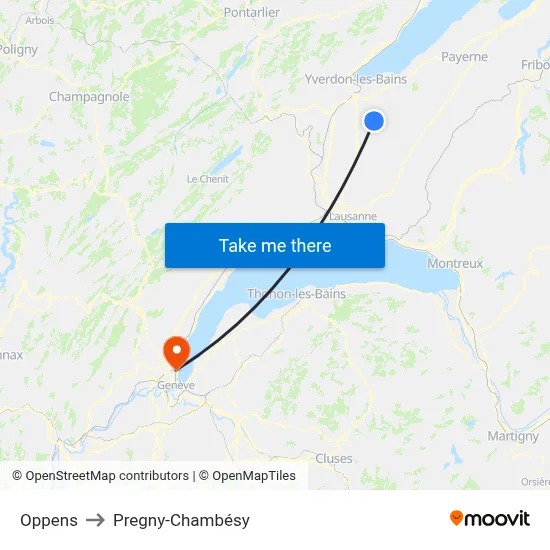 Oppens to Pregny-Chambésy map