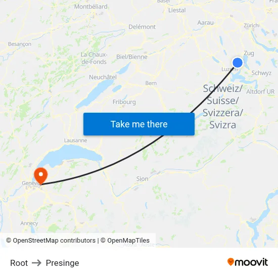 Root to Presinge map