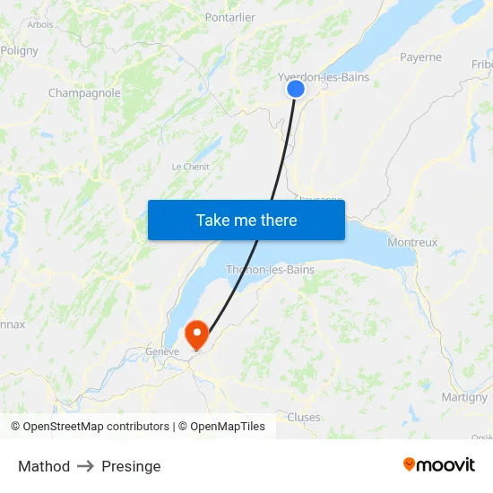 Mathod to Presinge map