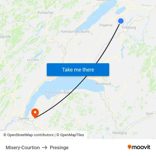 Misery-Courtion to Presinge map