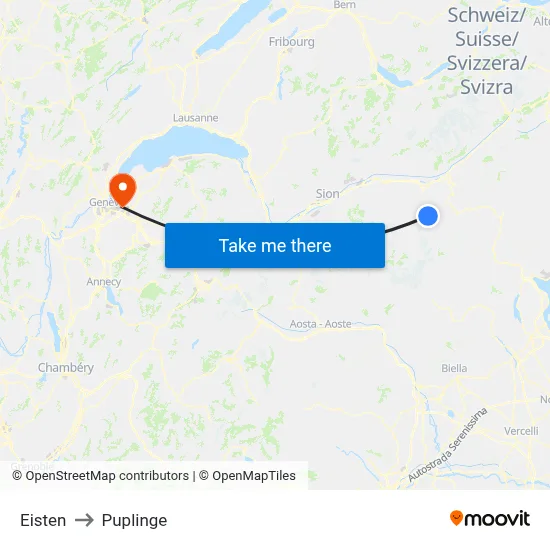 Eisten to Puplinge map