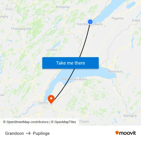 Grandson to Puplinge map
