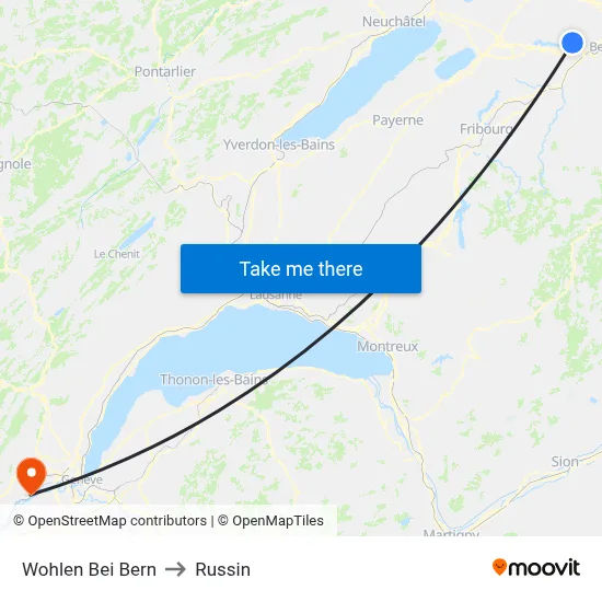 Wohlen Bei Bern to Russin map