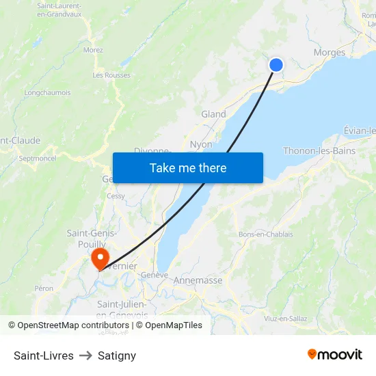 Saint-Livres to Satigny map