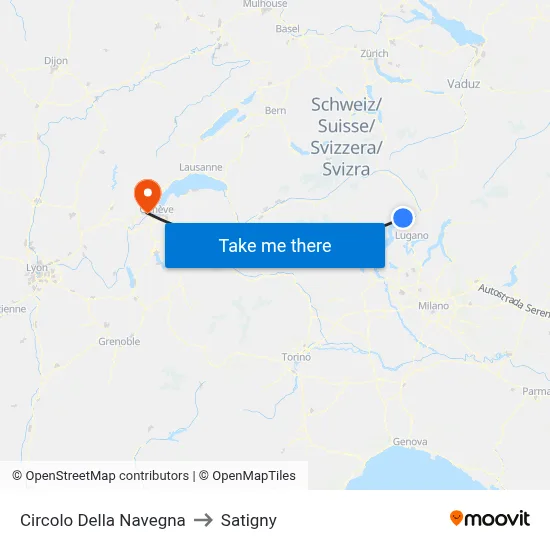 Circolo Della Navegna to Satigny map