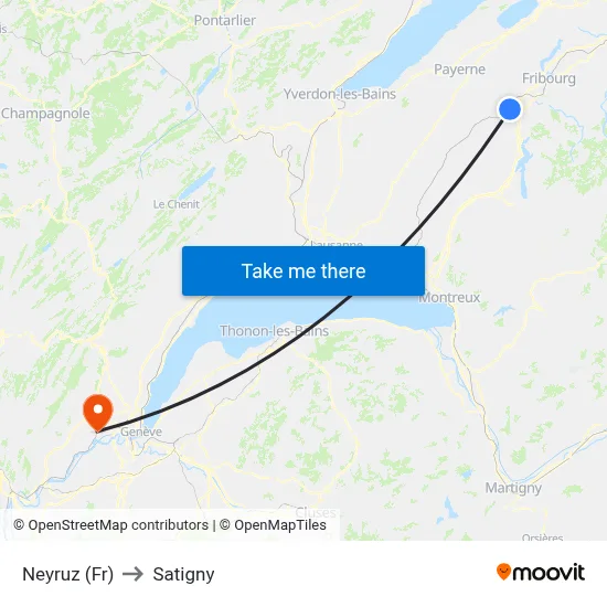 Neyruz (Fr) to Satigny map