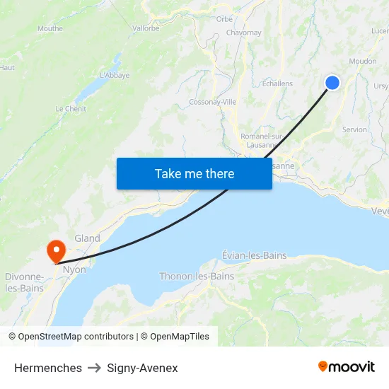 Hermenches to Signy-Avenex map