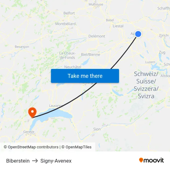 Biberstein to Signy-Avenex map