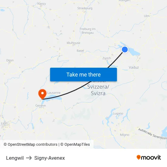 Lengwil to Signy-Avenex map