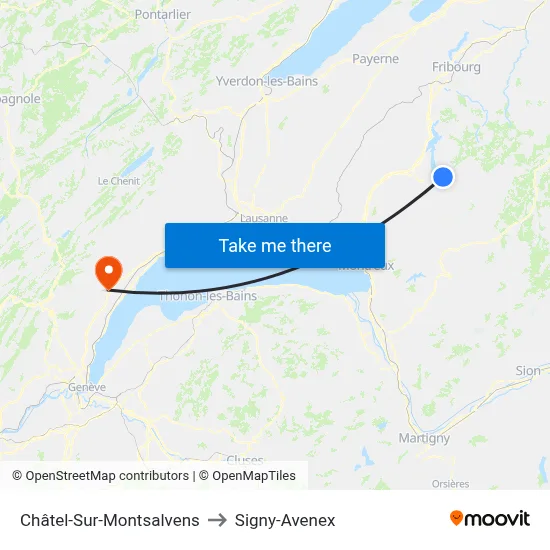 Châtel-Sur-Montsalvens to Signy-Avenex map