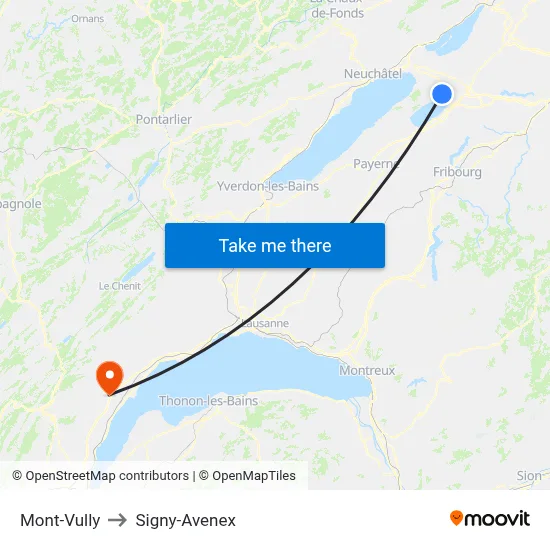 Mont-Vully to Signy-Avenex map