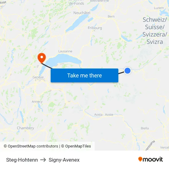Steg-Hohtenn to Signy-Avenex map